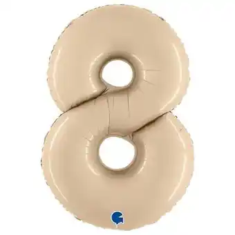 Tesco Satin Cream Number 8 Helium Foil Giant Balloon 102cm / 40 in offer