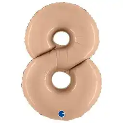 Tesco Satin Nude Number 8 Helium Foil Giant Balloon 102cm / 40 in offer