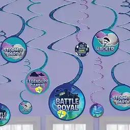 Tesco Battle Royal Hanging Swirl Decorations - Pack of 12 offer