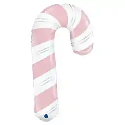 Tesco Pink Candy Cane Christmas Foil Helium Giant Balloon 104cm / 41 in offer