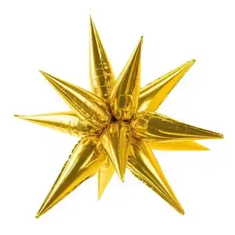 Tesco Gold 3D Star Air Fill Giant Foil Balloon 95cm / 37 in offer