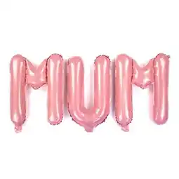 Tesco Pink Mum Air Fill Foil Letter Balloon Kit 34cm offer