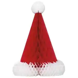 Tesco Christmas Santa Hat Honeycomb Decoration - 30cm offer