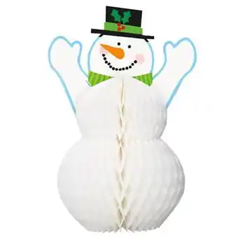 Tesco Christmas Snowman Honeycomb Hanging Decoration 30cm offer