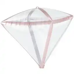 Tesco Rose Gold Trim Clear Diamondz Helium Foil Balloon 43cm / 17 in offer