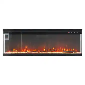 Tesco Living and Home 40 Inch Modern Recessed Electric Fireplace with Remote,1500W offer