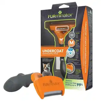 Tesco FURminator Dog Undercoat Deshedding Tool Long Hair Medium offer