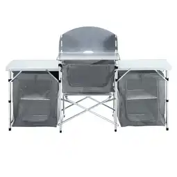 Tesco Living and Home Camping Kitchen Stand Unit Portable Cabinet - Grey offer