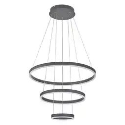 Tesco Living and Home Modern 3-Ring Aluminum Round Hanging LED Pendant Light offer