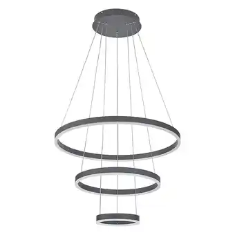 Tesco Living and Home Modern 3-Ring Aluminum Round Hanging LED Pendant Light offer