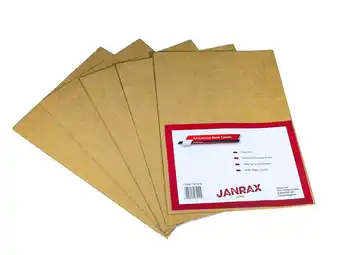 Tesco Pack of 5 A4 Kraft Paper Exercise Book Covers by Janrax offer