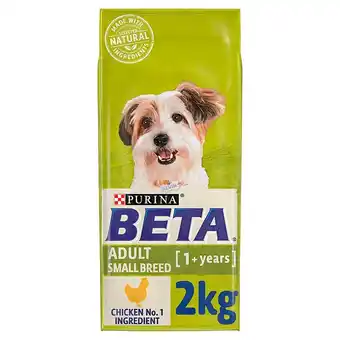 Tesco Beta Adult Small Breed Dry Dog Food With Chicken 2kg offer