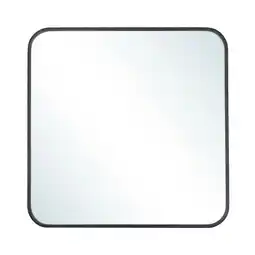 Tesco Living and Home Square Wall Mirror - Black - 60cm offer