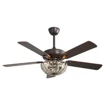 Tesco Living and Home 52inch Ceiling Fan with Light and Remote - Coffee offer