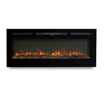 Tesco Living and Home 40 Inch Electric Fireplace- Recessed/Wall-Mounted with Touch Screen and Remote,1800W offer