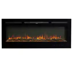 Tesco Living and Home 50 Inch Modern Electric Fireplace- Recessed/Wall-Mounted with Remote,1800W offer