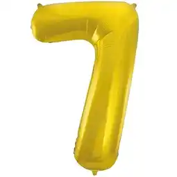 Tesco Gold Number 7 Helium Foil Giant Balloon 86cm / 34 in offer