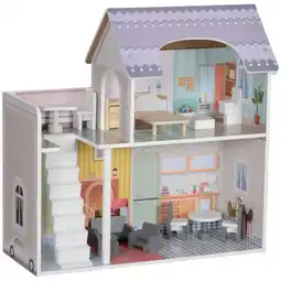 Tesco AIYAPLAY Dolls House with 13 Pieces Furniture & Accessories offer