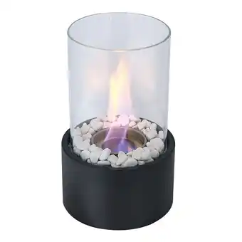 Tesco Living and Home Tabletop Portable Round Bio Ethanol Fireplace, Black offer