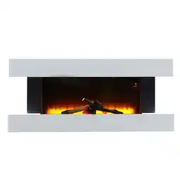 Tesco Living and Home 50 inch Electric Fireplace with Wooden Mantel, Remote Control,2000W offer