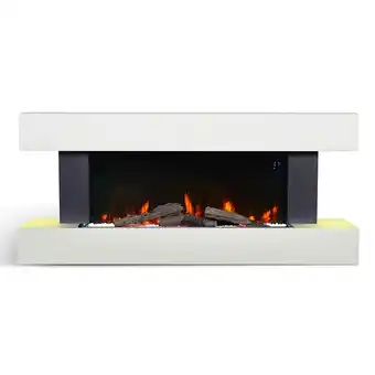 Tesco Living and Home Smart Electric Fireplace with Wooden Mantel, Remote Control,2000W offer