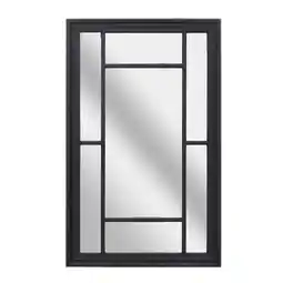 Tesco Living and Home Decorative Large Wall Mirror with Wooden Frame - 75*120cm - Black offer