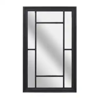 Tesco Living and Home Decorative Large Wall Mirror with Wooden Frame - 75*120cm - Black offer