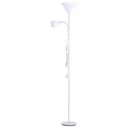 Tesco Living and Home Modern 2-Head Floor Lamp for Living Room - White offer