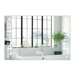 Tesco Living and Home Modern Fog-Free LED Bathroom Mirror - 80*60cm offer