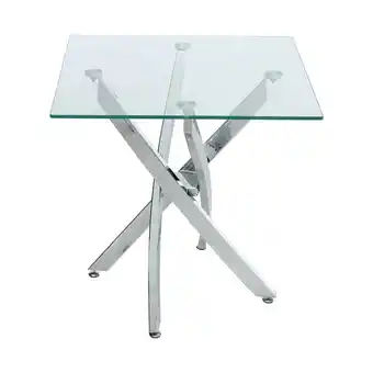 Tesco Living and Home Modern Square Glass Top Coffee End Table offer