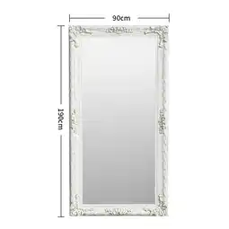 Tesco Living and Home Oversize Retro Rectangular Full Length Mirror - White offer