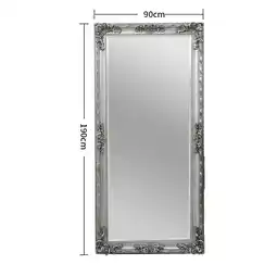 Tesco Living and Home Oversize Retro Rectangular Full Length Mirror - Silver offer