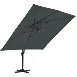 Tesco Living and Home Large Square Cantilever Parasol with Square Base - Dark Grey offer