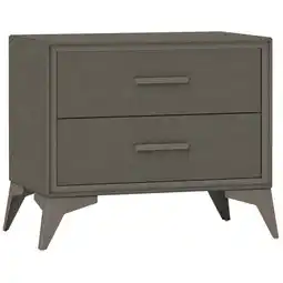 Tesco HOMCOM Velvet Bedside Table with 2 Drawers and Steel Legs, Brown offer