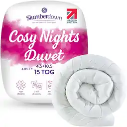 Tesco Slumberdown Cosy Nights Duvet, 15 Tog All Seasons, Single offer