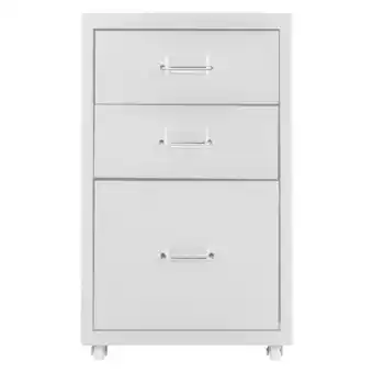 Tesco Living and Home File Cabinet with Wheels - 3 Drawers White offer