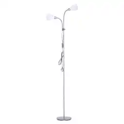 Tesco Living and Home Modern 2-Head Floor Lamp for Living Room - Grey offer