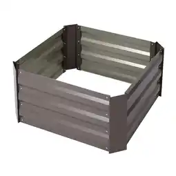 Tesco Living and Home Galvanized Steel Square Raised Garden Bed Planter Box offer