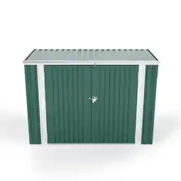 Tesco Living and Home Steel Trash Can Recycle Bin Enclosure Storage Shed - Dark Green offer