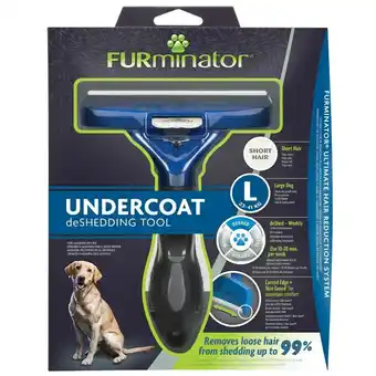 Tesco FURminator Dog Undercoat Deshedding Tool Short Hair Large offer