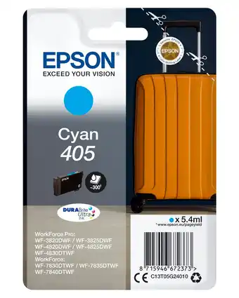 Tesco Genuine Epson 300 Pages 405 Cyan DURA Brite Ultra Ink Cartridge C13T05G24010 offer