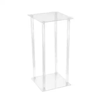 Tesco Living and Home Transparent Acrylic Flower Stand for Wedding Decor, 25x25x40cm offer