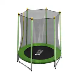 Tesco Living and Home Kids Trampoline with Enclosure Net, 140cm Diameter, Green offer