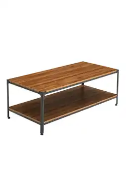 Tesco Living and Home Two-Tier Coffee Table, 122x60x46cm, Walnut offer