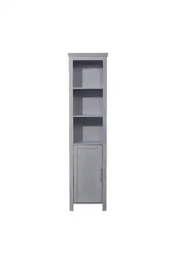 Tesco Living and Home Rustic & 3 Shelves Freestanding Bathroom Tall Cabinet - Gery offer