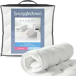 Tesco Snuggledown Scandinavian Knitted Mattress Topper, 2.5cm, Single offer