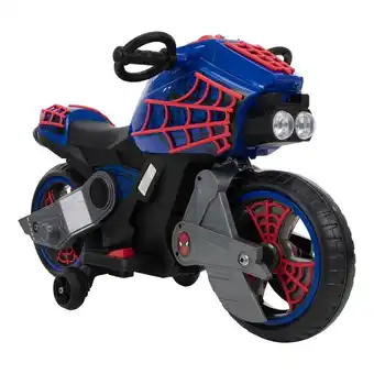 Tesco HUFFY Marvel Comics Spider-man Motorcycle Electric Children's Ride-on offer