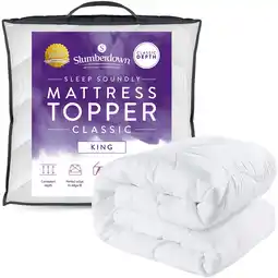 Tesco Slumberdown Sleep Soundly Mattress Topper, 2.5cm, King offer