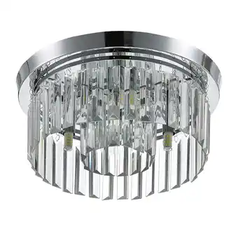 Tesco Living and Home Ceiling Light with Long Diamond Crystals, 40x40x15cm offer