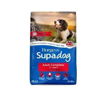 Tesco Burgess Supadog Adult Dry Dog Complete Tasty Beef 12.5kg offer